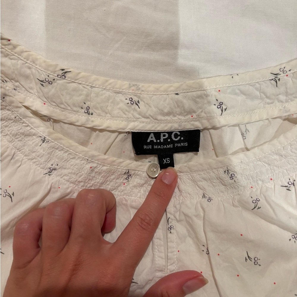 A.P.C. Off-White Top with cherries